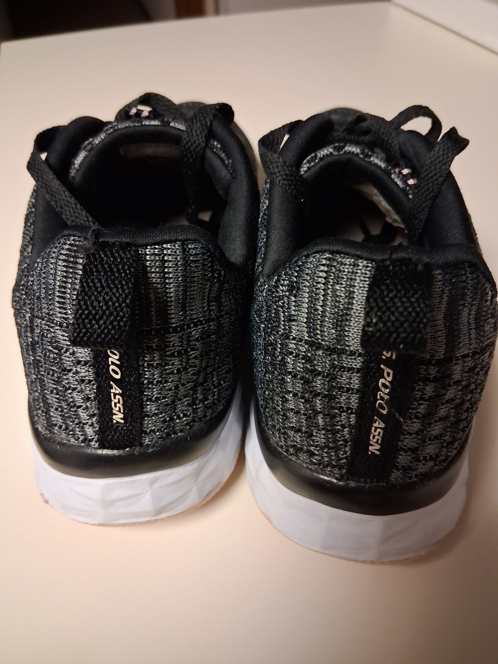 U.S. Polo Assn. Women’s Black & Gray Knit Athletic Sneakers - Picture 3 of 4